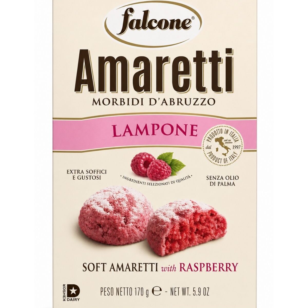 Amaretti Morbidi d’Abruzzo - Mäkké amaretti s malinami – Falcone 170g
