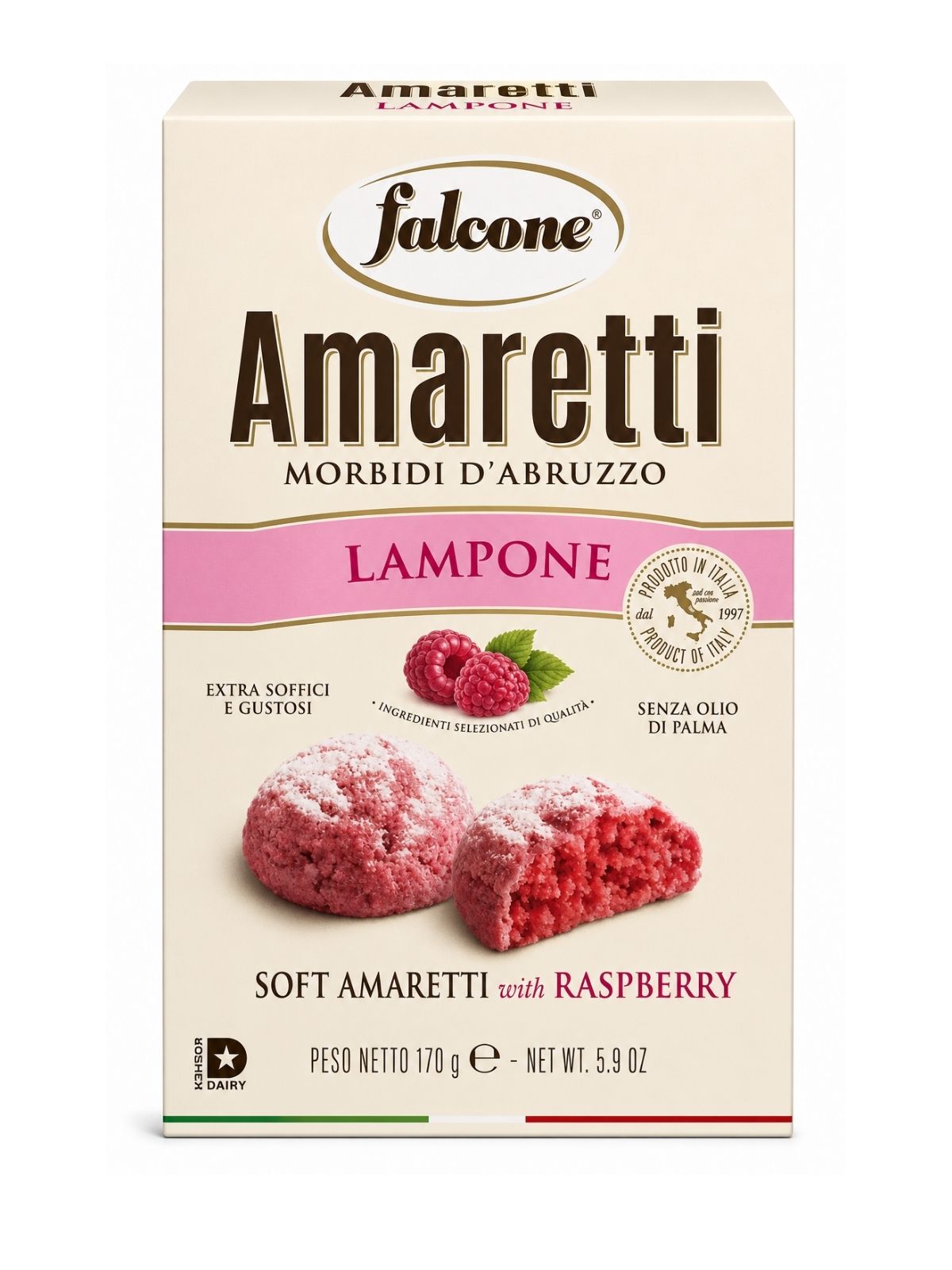 Amaretti Morbidi d’Abruzzo - Mäkké amaretti s malinami – Falcone 170g