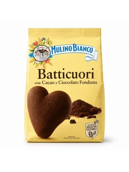 Batticuori – Krehké kakaové sušienky s horkou čokoládou – Mulino Bianco 350 g