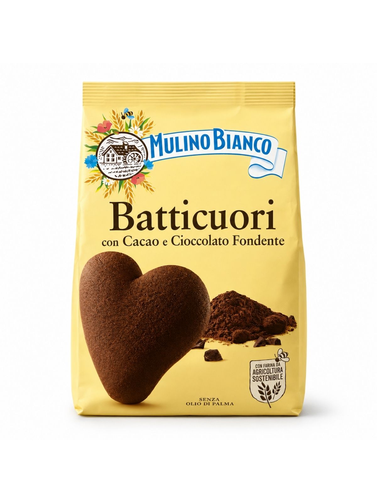 Batticuori – Krehké kakaové sušienky s horkou čokoládou – Mulino Bianco 350 g
