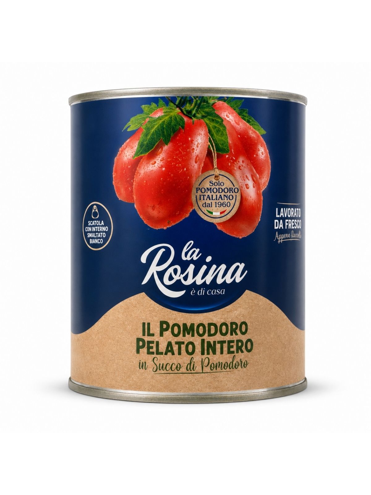 Celé lúpané talianske paradajky v paradajkovej šťave – La Rosina 2500 g
