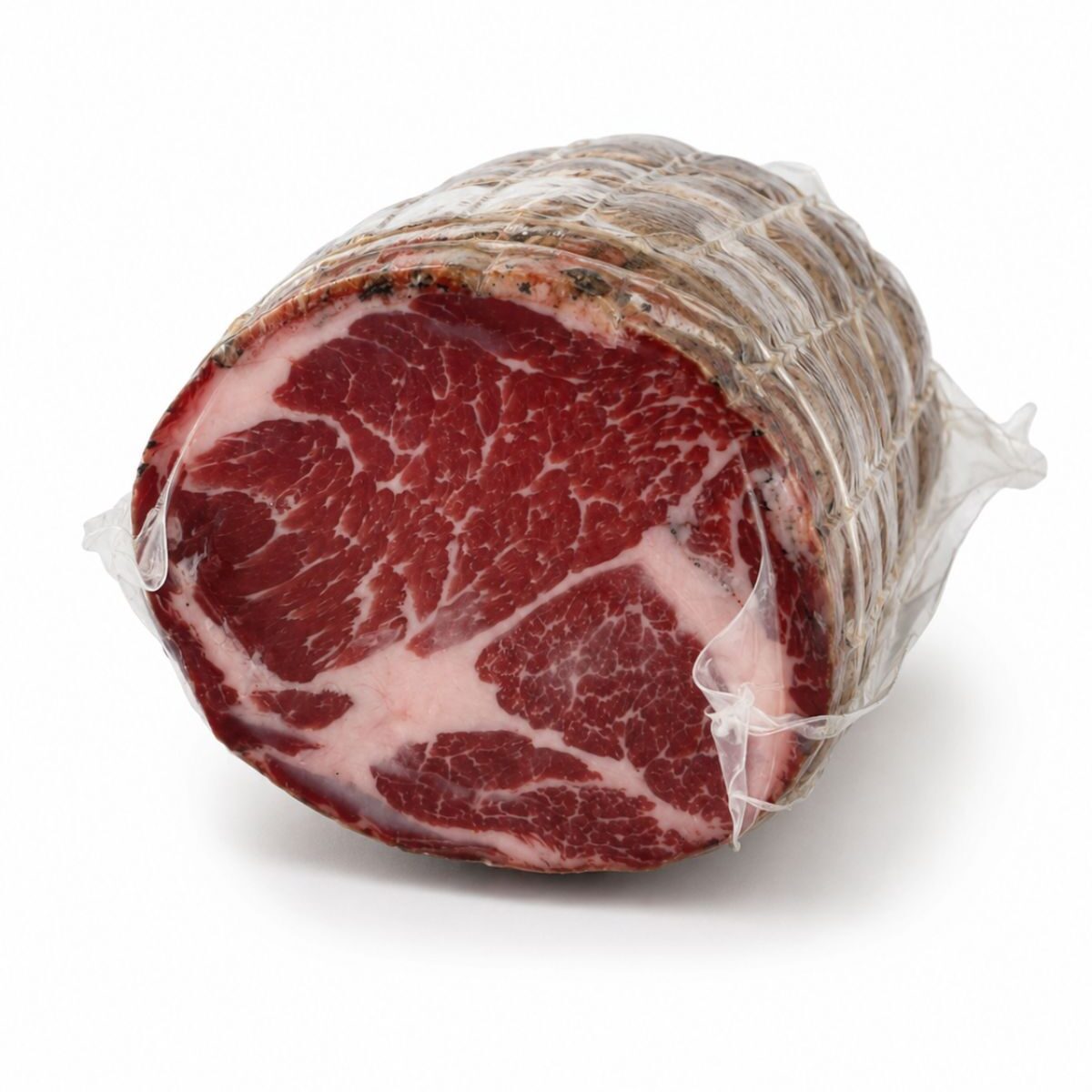 Coppa Stagionata in Rete – sušená bravčová krkovička v sieťke, polovica – Bombieri cca 1kg
