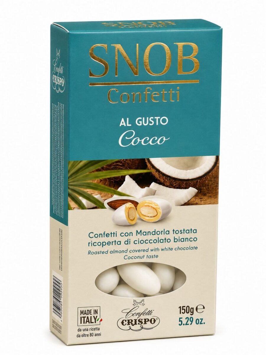 Confetti Snob Coco – dražé v bielej čokoláde, kokos 150 g
