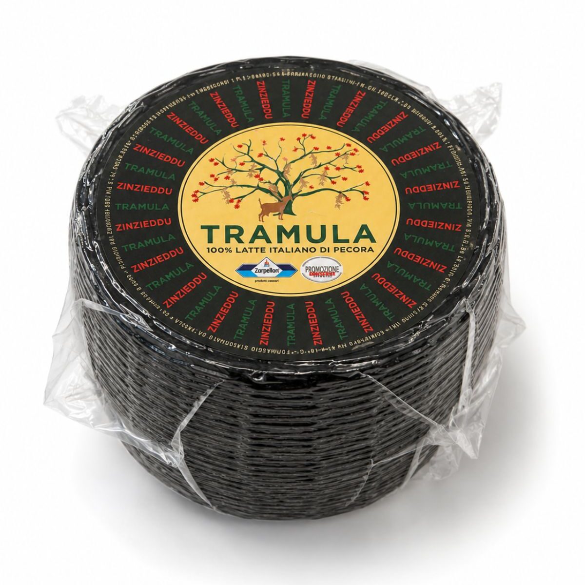 Formaggio di Pecora Zinzieddu – polotvrdý zrejúci ovčí syr z pasterizovaného ovčieho mlieka s nejedlou ošetrenou kôrkou – Tramula cca 1,6kg