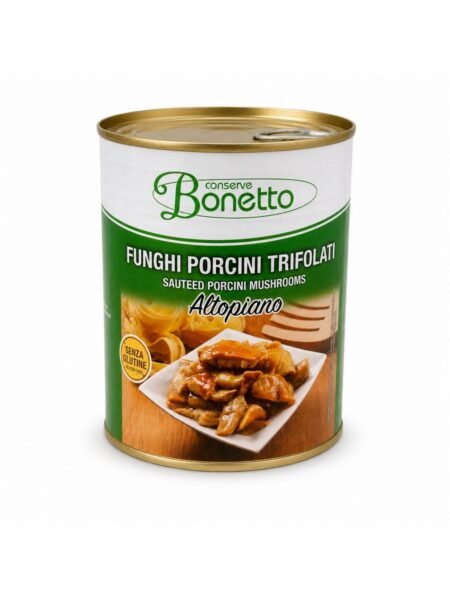 Funghi Porcini Trifolati – restované hríby porcini v slnečnicovom oleji – Bonetto 780 g