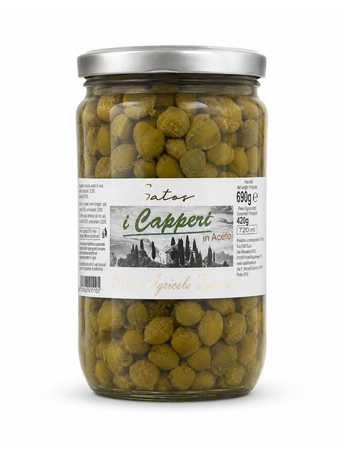 I Capperi in Aceto – kapary vo vínnom octe – Satos 690 g