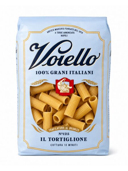 Il Tortiglione N°125 – vrúbkované rúrkovité cestoviny zo semoliny z tvrdej pšenice – Voiello 500 g