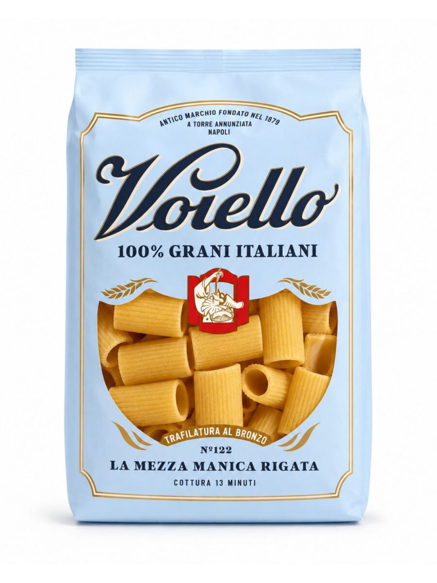 La Mezza Manica Rigata N°122 – krátke rúrkové cestoviny Voiello 500 g