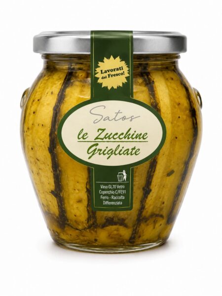 Le Zucchine Grigliate – grilované cukety v slnečnicovom oleji – Satos 520 g