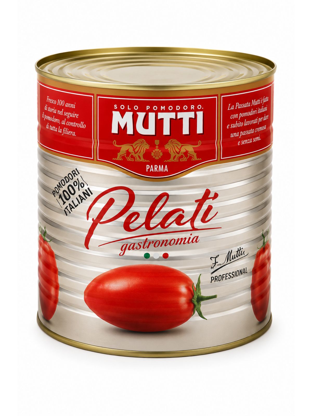 Pelati Gastronomia – celé lúpané paradajky v paradajkovej šťave – Mutti 2,5 kg