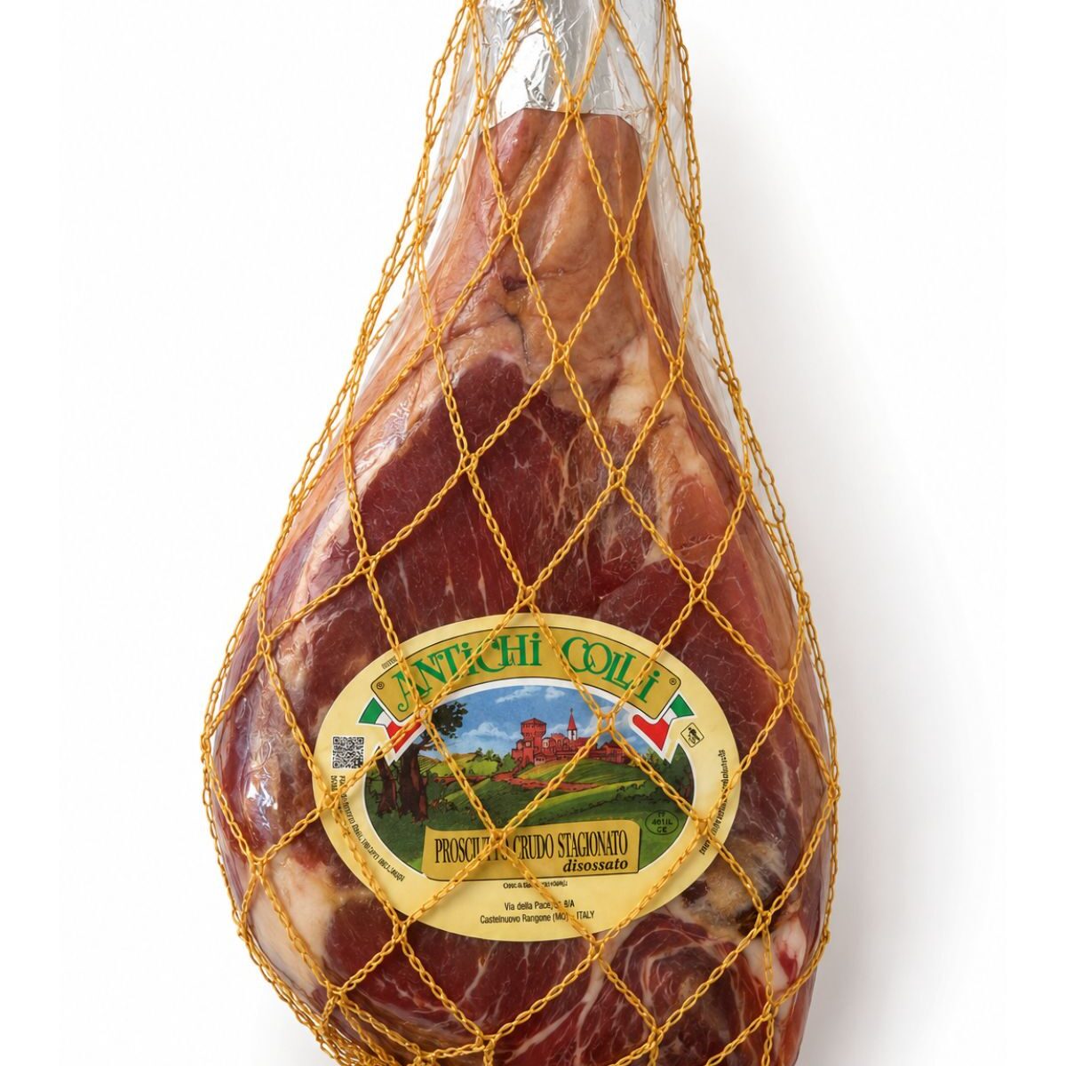 Prosciutto Crudo Stagionato Disossato Pulito Pressato 1/2 – zrená sušená vykostená bravčová šunka, lisovaná polovica – Antichi Colli cca 3kg