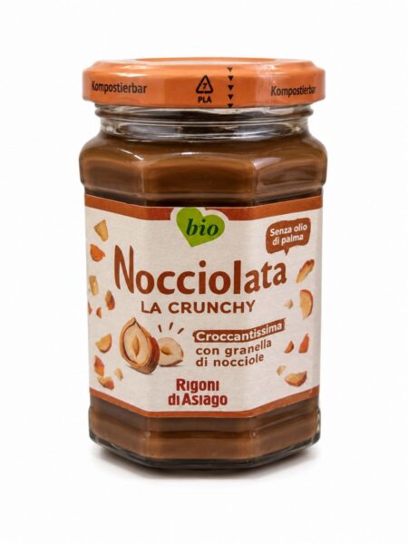 Rigoni di Asiago Nocciolata La Crunchy BIO – chrumkavá lieskovooriešková a kakaová nátierka 250 g