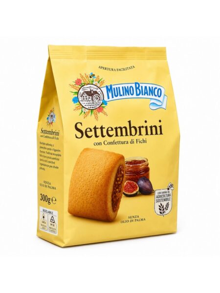 Settembrini con Confettura di Fichi – krehké sušienky s figami a figovým džemom – Mulino Bianco 300 g