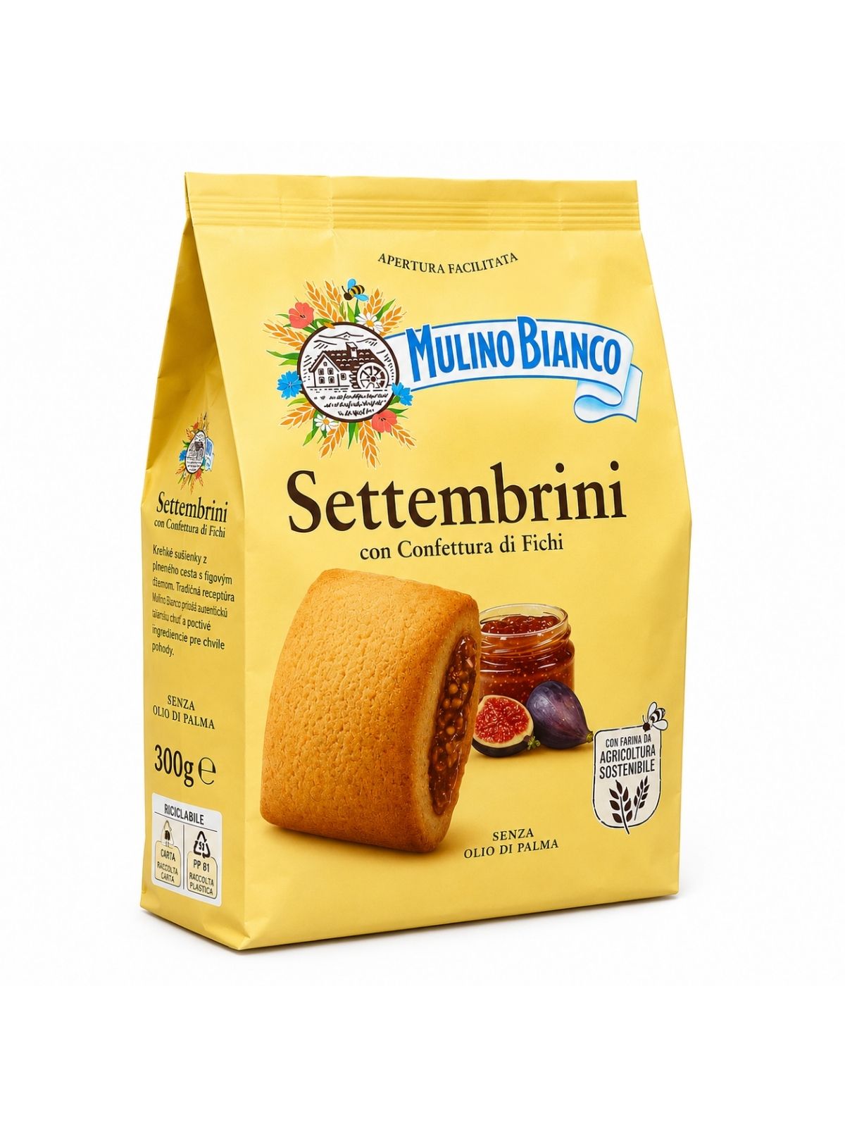 Settembrini con Confettura di Fichi – krehké sušienky s figami a figovým džemom – Mulino Bianco 300 g