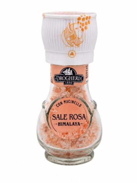 Sale Rosa Himalaya con Macinello – ružová himalájska kamenná soľ v mlynčeku – La Drogheria 1880 90 g