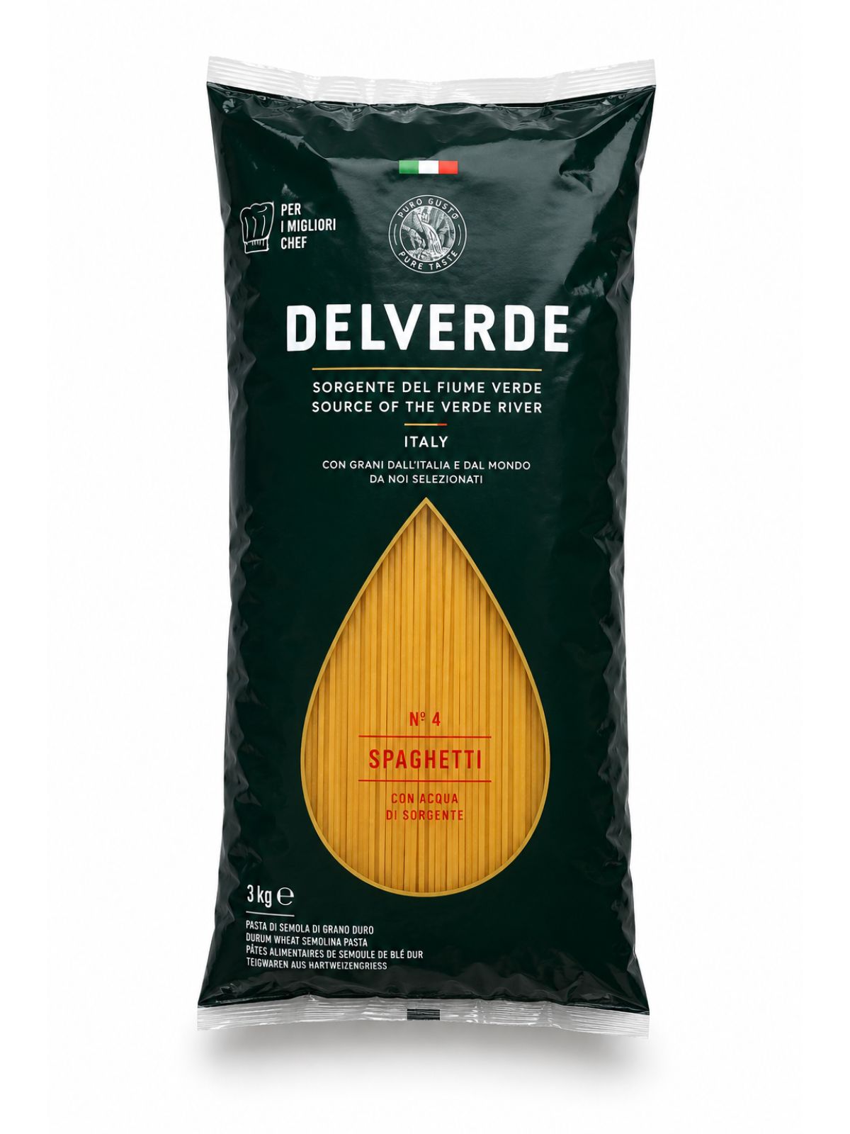 Spaghetti N°4 – semolinové cestoviny z tvrdej pšenice – Delverde 3 kg