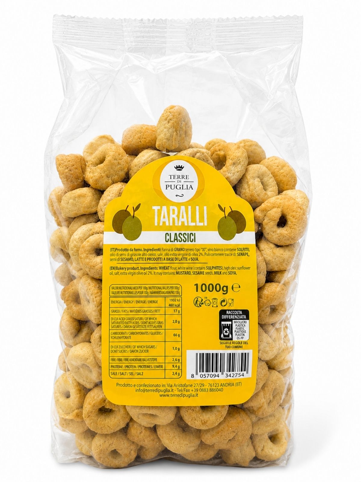 Taralli Classici – klasické talianske slané pečivo – Terre di Puglia 1 kg