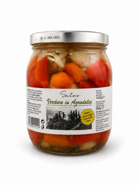 Verdure in Agrodolce – zeleninová zmes v sladkokyslom náleve – Satos 1420 g