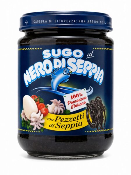 Sugo al Nero di Seppia – paradajková omáčka s atramentom a kúskami sépie 130 g
