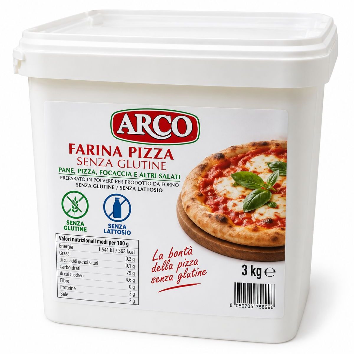 Farina Pizza Senza Glutine – bezgluténová zmes na pizzu Arco 3 kg