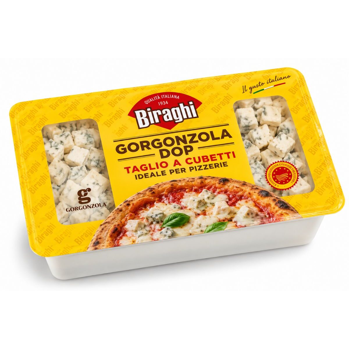 Gorgonzola DOP – syr s modrou plesňou, kocky Biraghi 1 kg