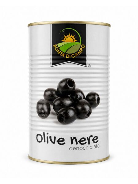 Olive Nere Denocciolate – odkôstkované čierne olivy Bontà di Campo 4,1 kg