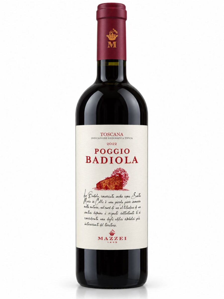 Poggio Badiola Toscana IGT 2022 – červené víno Mazzei 0,75 l