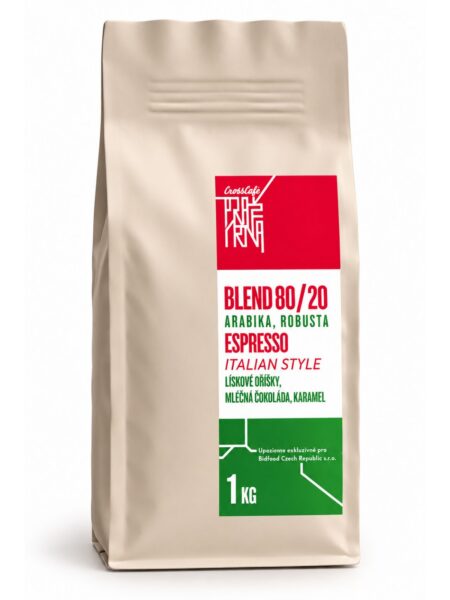 Zrnková káva Italian Style CrossCafé 80/20 1 kg