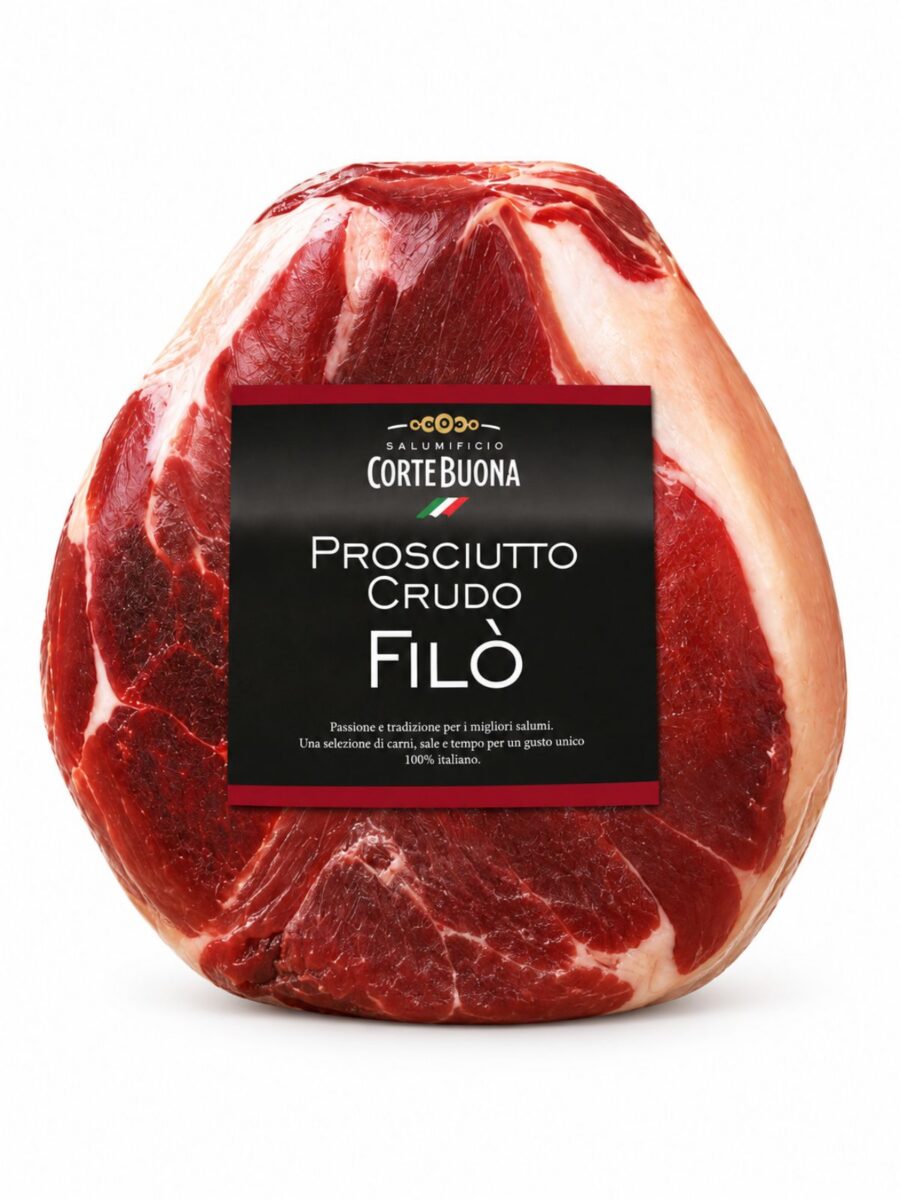 Prosciutto Crudo Pelatello – sušená šunka Corte Buona cca 4,3 kg