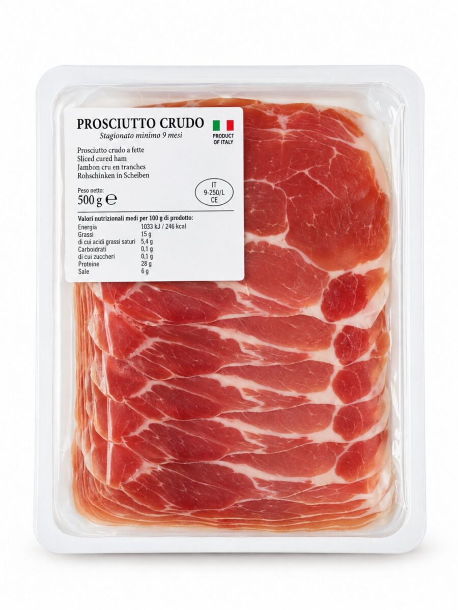 Prosciutto Crudo a Fette – sušená šunka plátky Corte Buona 500 g