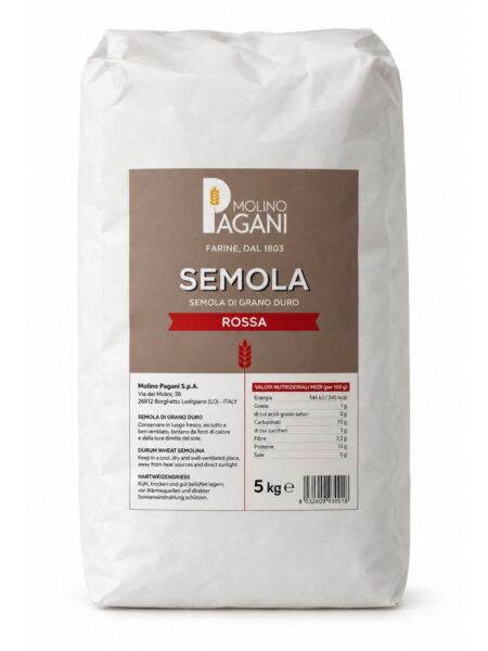 Semola Rossa – semolinová múka z tvrdej pšenice Molino Pagani  5 kg