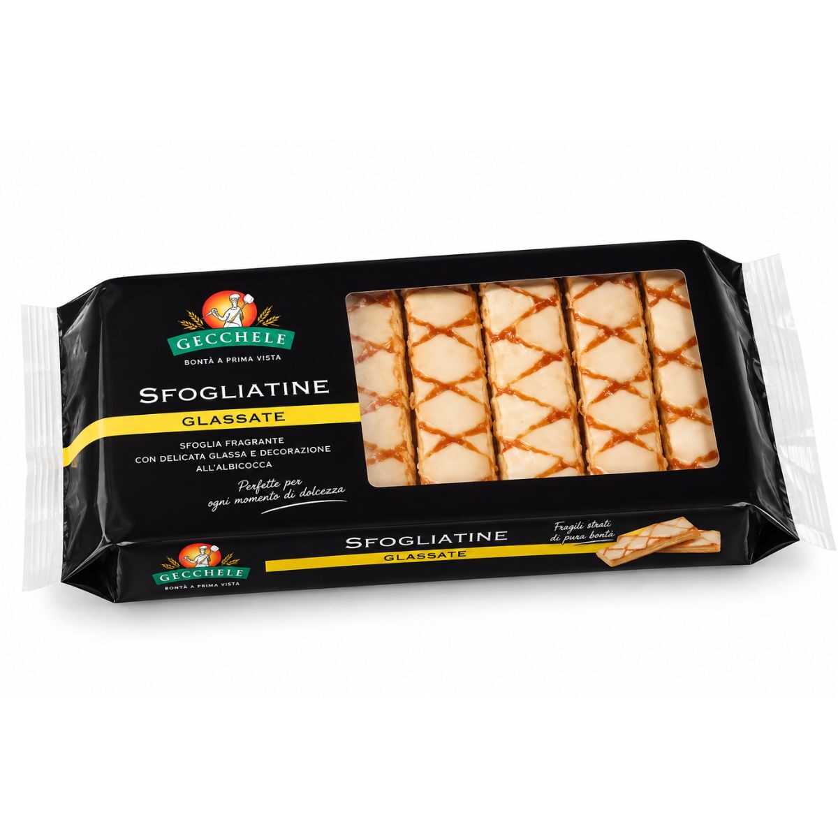Sfogliatine Glassate – glazúrované lístkové pečivo Gecchele 125 g