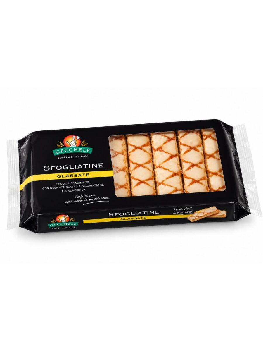 Sfogliatine Glassate – glazúrované lístkové pečivo Gecchele 125 g