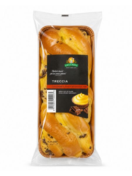 Treccia – sladký pletenec s krémom a čokoládou  Gecchele 300 g