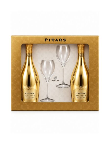 Darčekový set Prosecco Extra Dry 2 × 0,75 l + 2 poháre