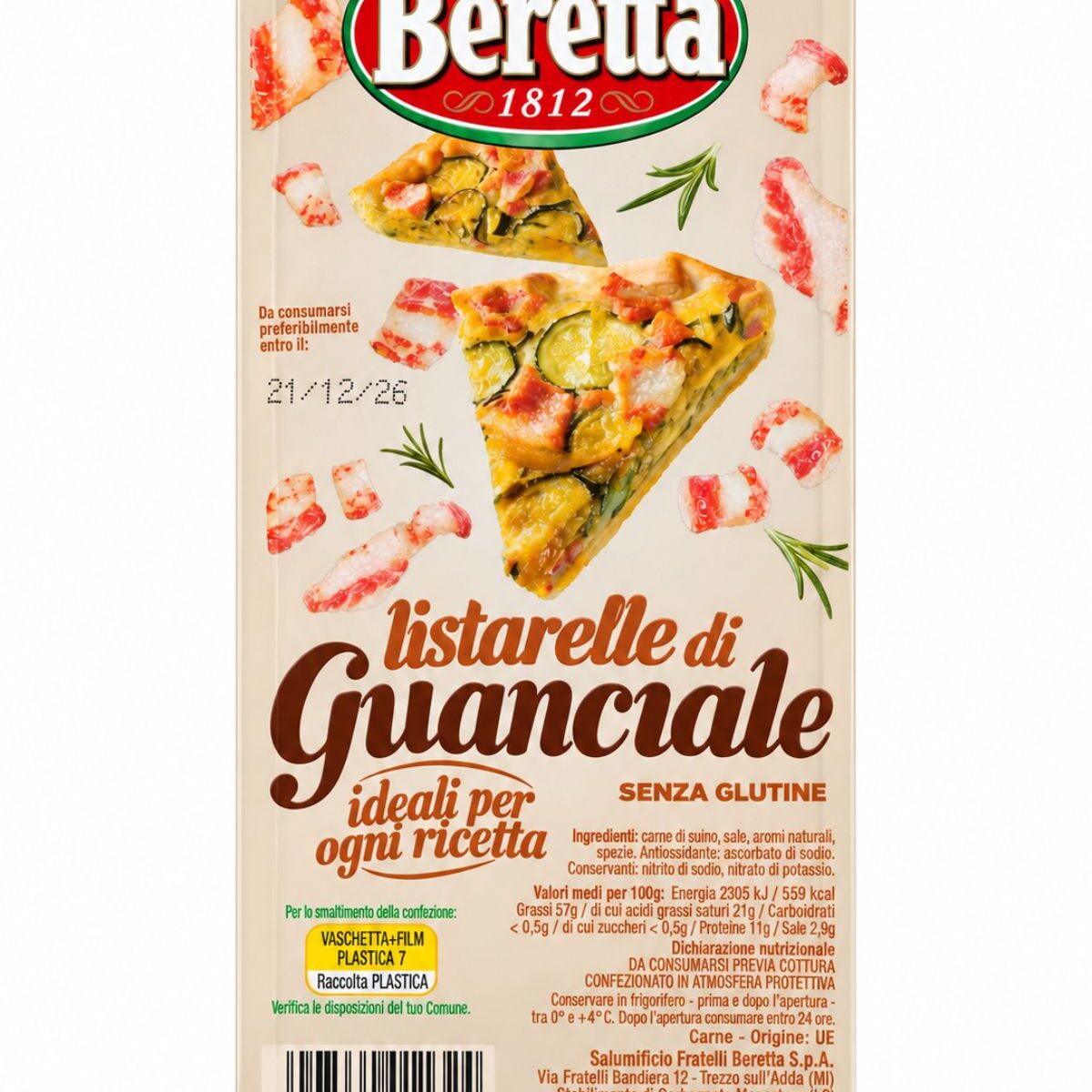 Guanciale – bravčový lalok na prúžky Beretta 100 g